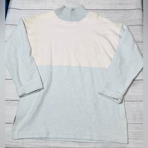 Victoria's Secret Other - Victoria’s Secret Vtg  Gold Label Pink Gray Flannel Mock Neck Pajama Tunic Small